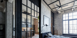 Ścianka szklana loftowa